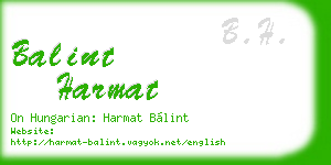 balint harmat business card
